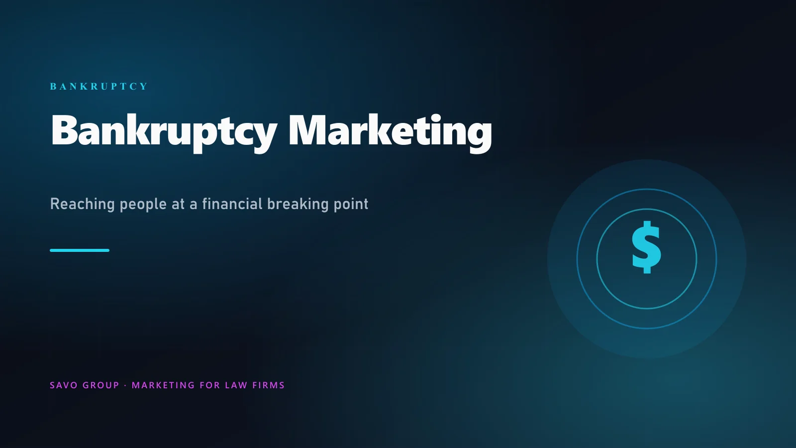 Bankruptcy lawyer marketing in 2026: reaching people in financial distress across Google Ads, the Local Map Pack, organic chapter-type pages (Chapter 7, Chapter 13, stop garnishment, stop foreclosure), and AI Overview