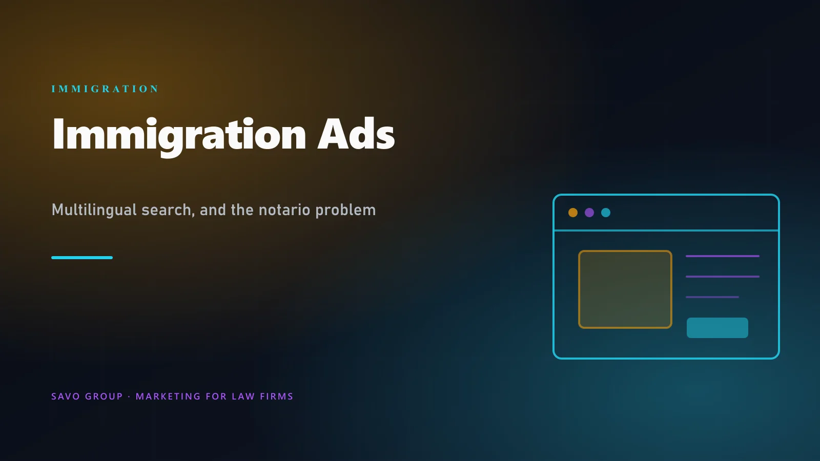 Immigration lawyer marketing in 2026: reaching clients who search in English and Spanish across Google Ads, the Local Map Pack, organic case-type pages, and the AI Overview, with bilingual content and licensed-attorney positioning